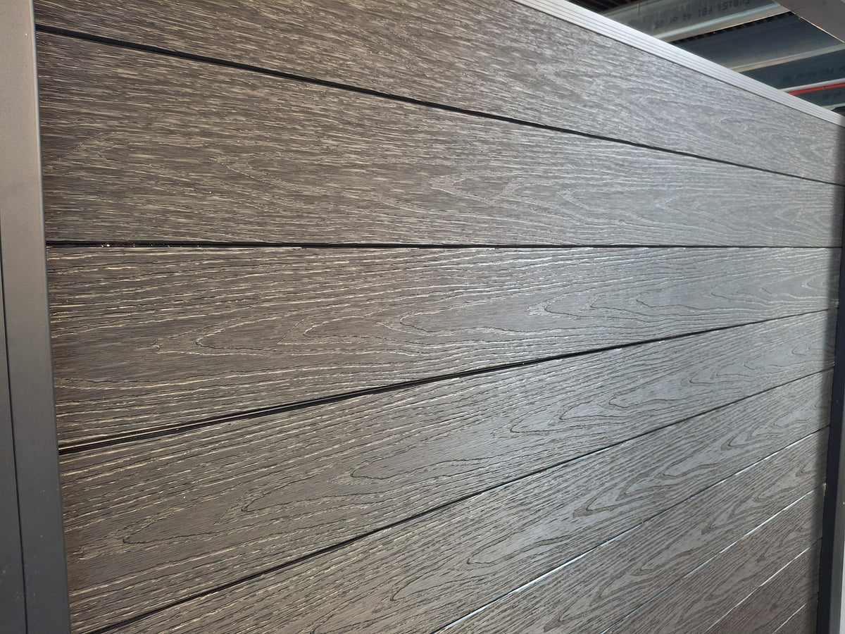 WPC Fence Panel – Black (156mm × 22.5mm × 1.76m)