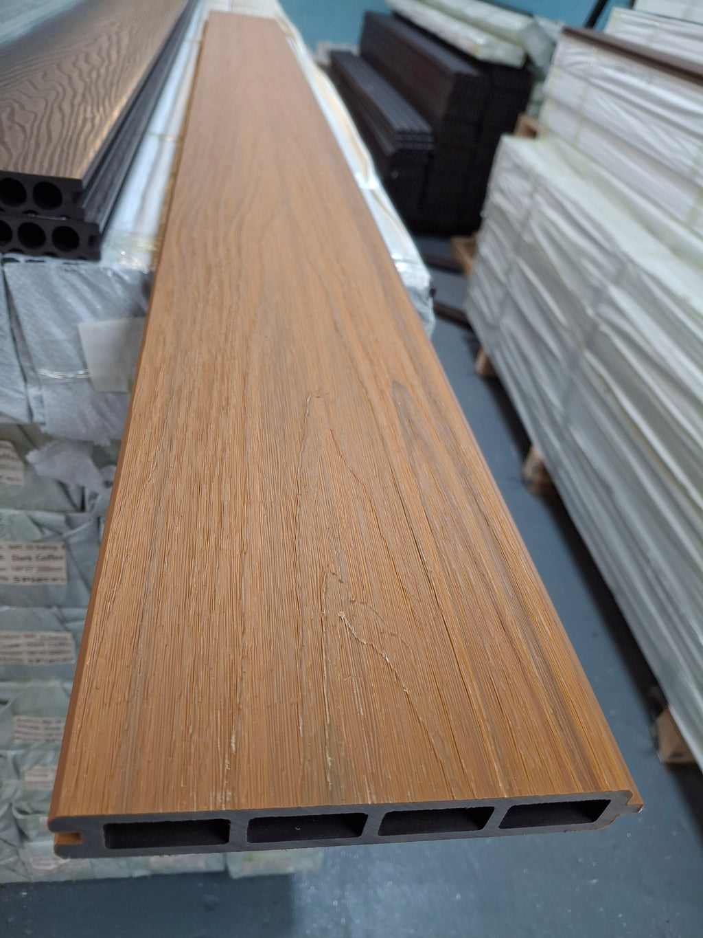WPC Fence Panel Gen 2 – Teak (156mm × 22.5mm × 1.76m)