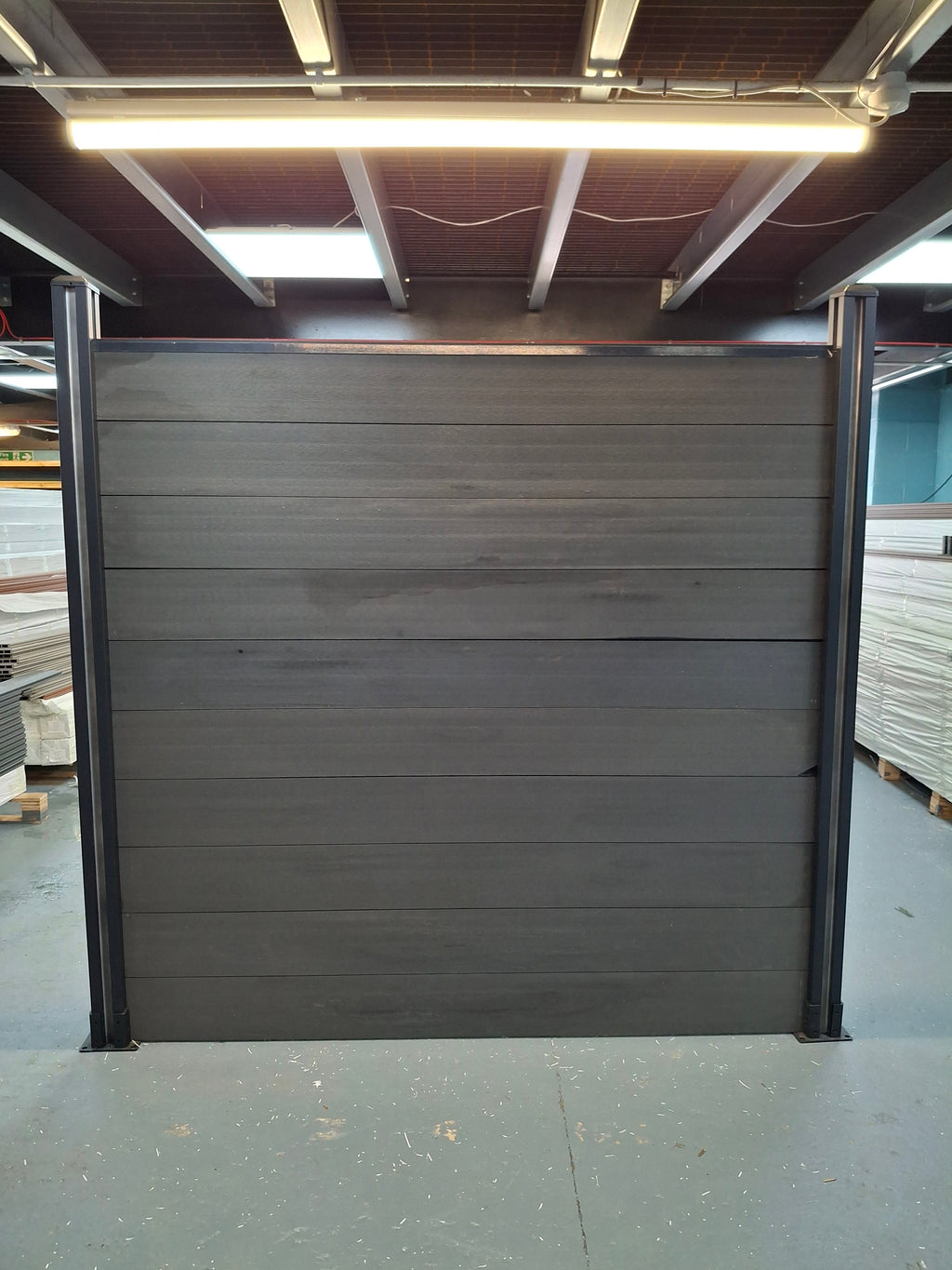 WPC Fence Panel – Matt Black (180mm × 25mm × 1.76m)