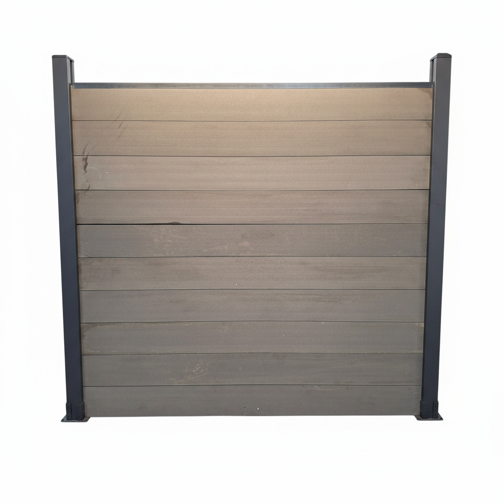 WPC Fence Board – Matt Black Boards Only (180mm × 25mm × 1.76m)