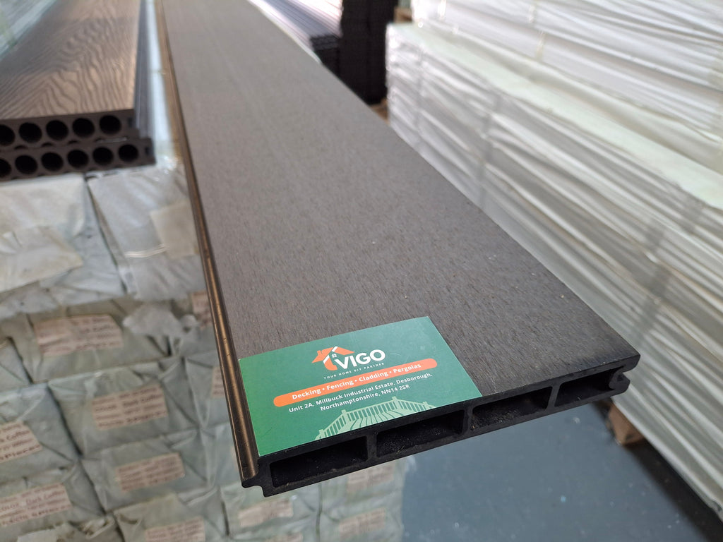 WPC Fence Panel – Matt Black (180mm × 25mm × 1.76m)
