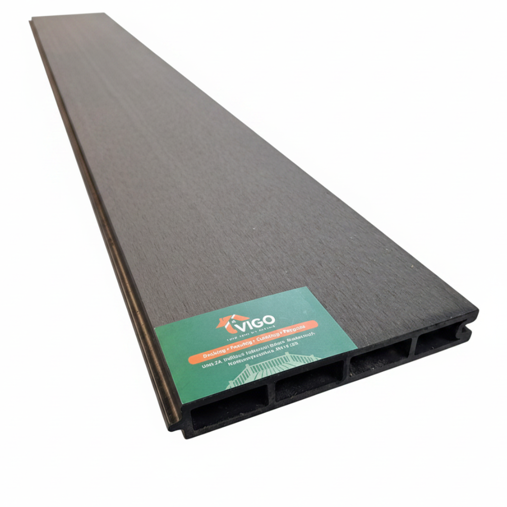 WPC Fence Board – Matt Black Boards Only (180mm × 25mm × 1.76m)