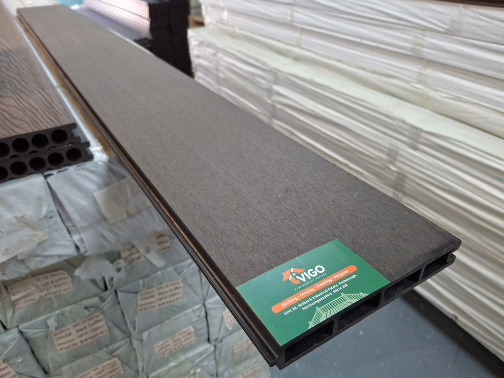 WPC Fence Panel – Matt Black (180mm × 25mm × 1.76m)