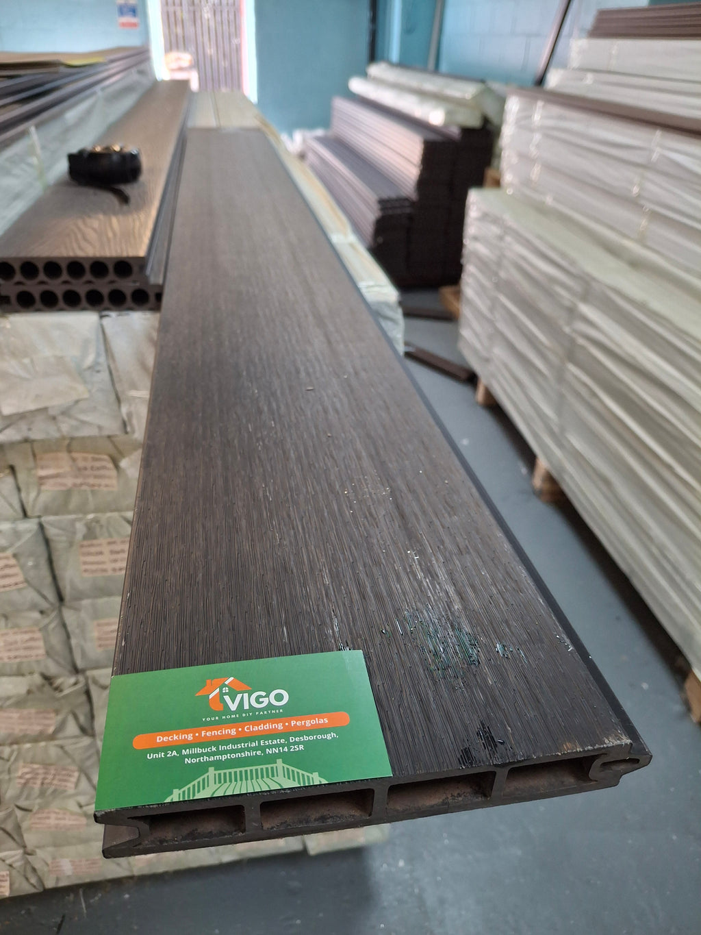 WPC Fence Panel – Gloss Black (180mm × 25mm × 1.76m)