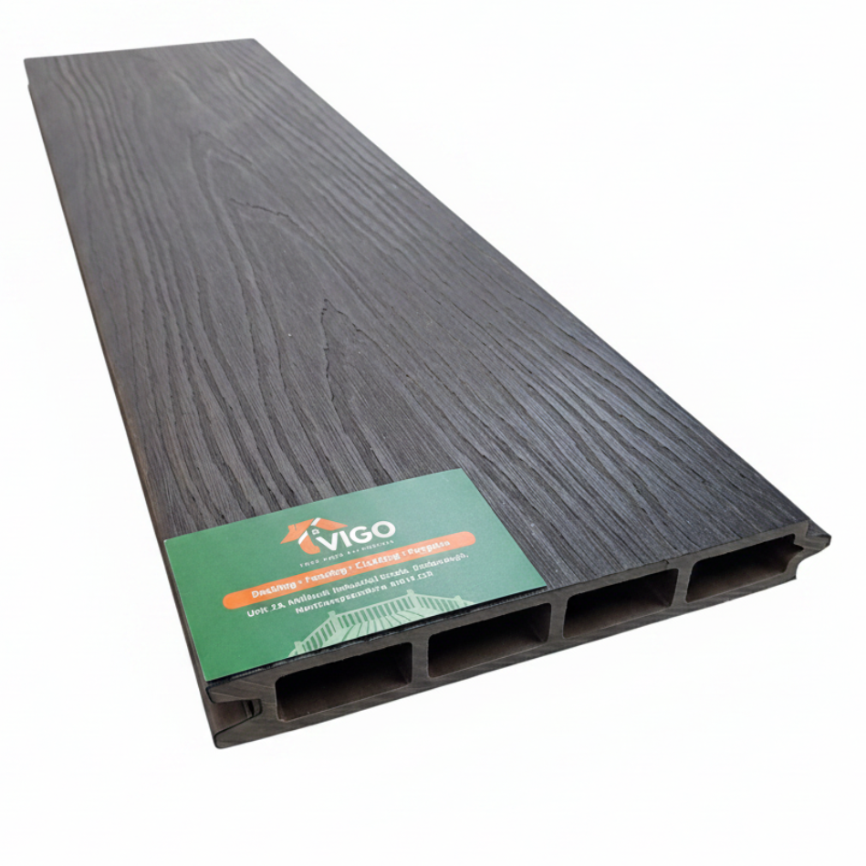 WPC Fence Board – Black Boards Only (183mm × 24.5mm × 1.76m)
