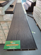 WPC Fence Panel – Black (183mm × 24.5mm × 1.76m)