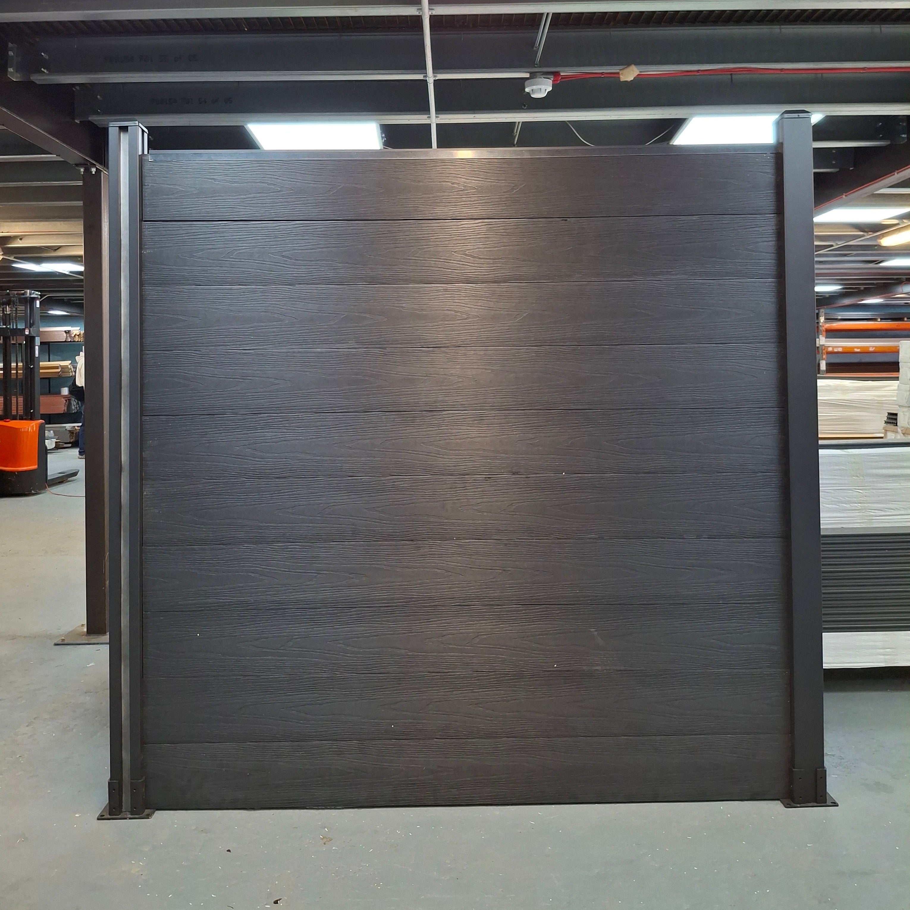WPC Fence Panel – Black (183mm × 24.5mm × 1.76m)