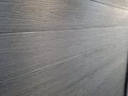 WPC Fence Panel – Black - Woodgrain Pattern (183mm × 24.5mm × 1.76m)