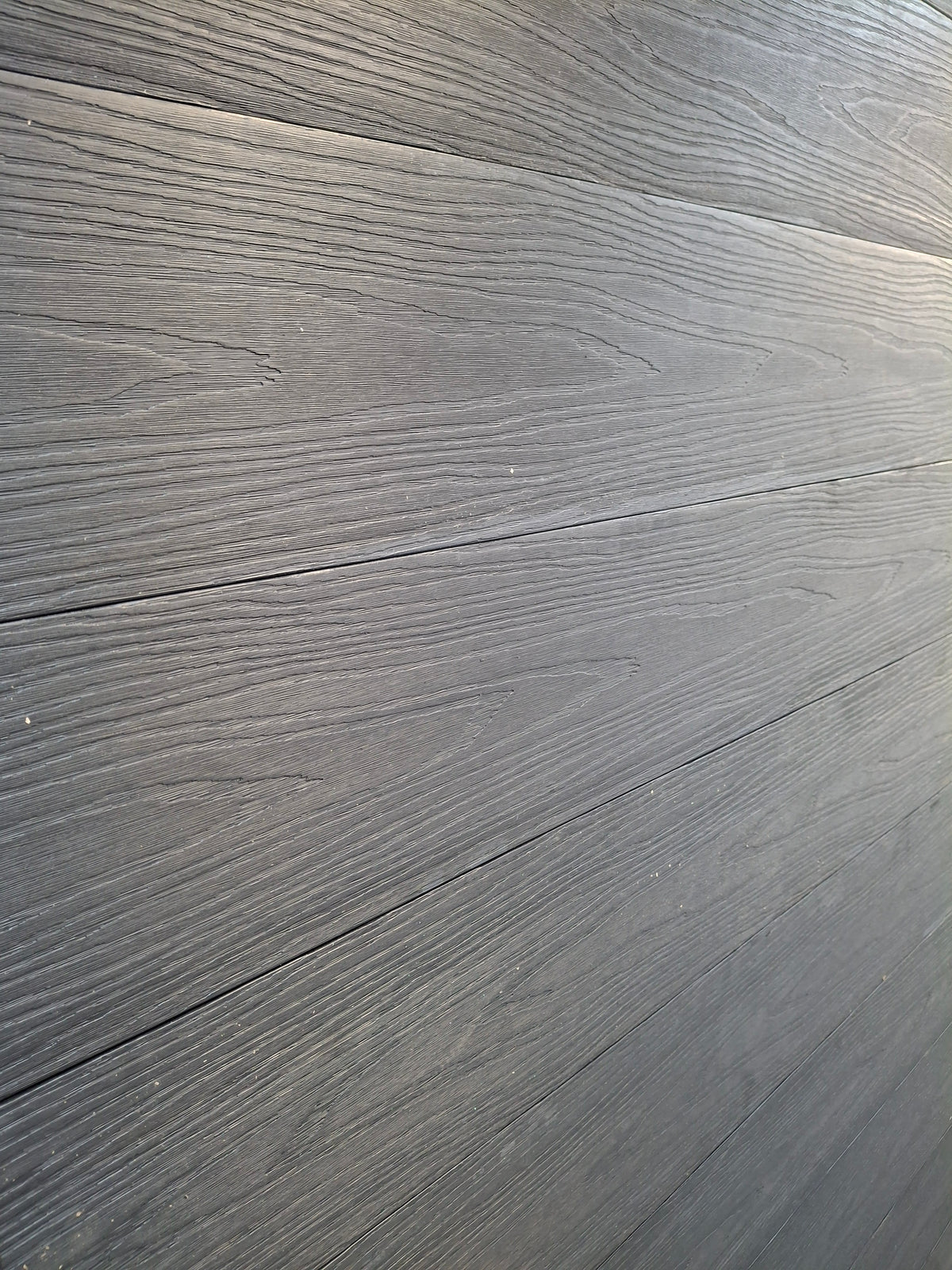 WPC Fence Panel – Black - Woodgrain Pattern (183mm × 24.5mm × 1.76m)