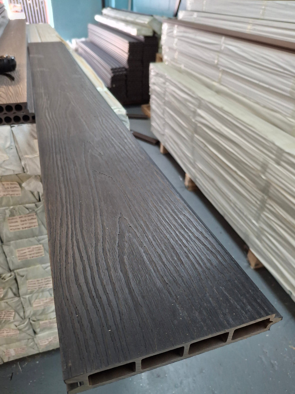WPC Fence Panel – Black (183mm × 24.5mm × 1.76m)