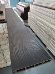 WPC Fence Board – Woodgrain Pattern Black Boards Only (183mm × 24.5mm × 1.76m)