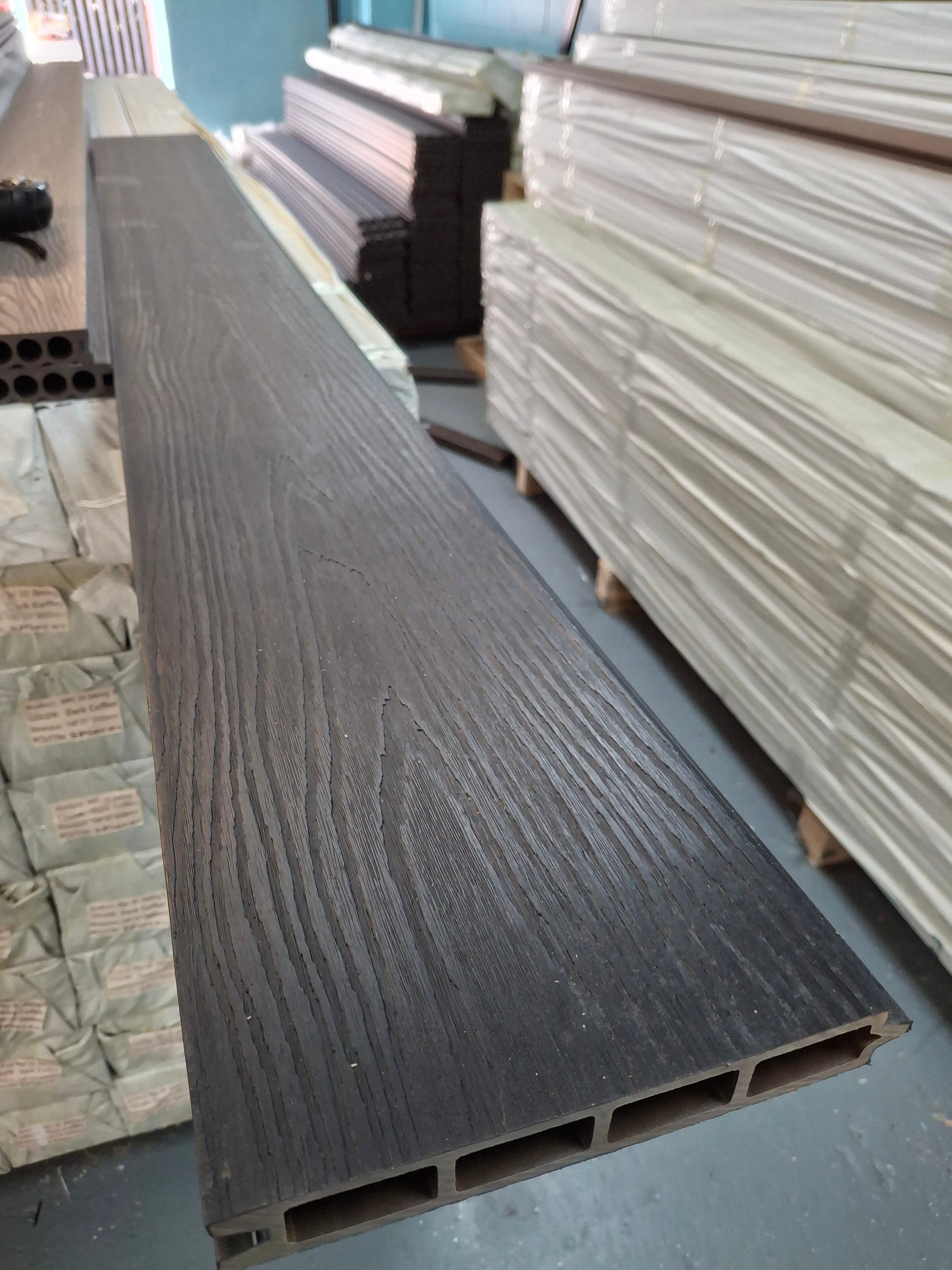 WPC Fence Panel – Black (183mm × 24.5mm × 1.76m)