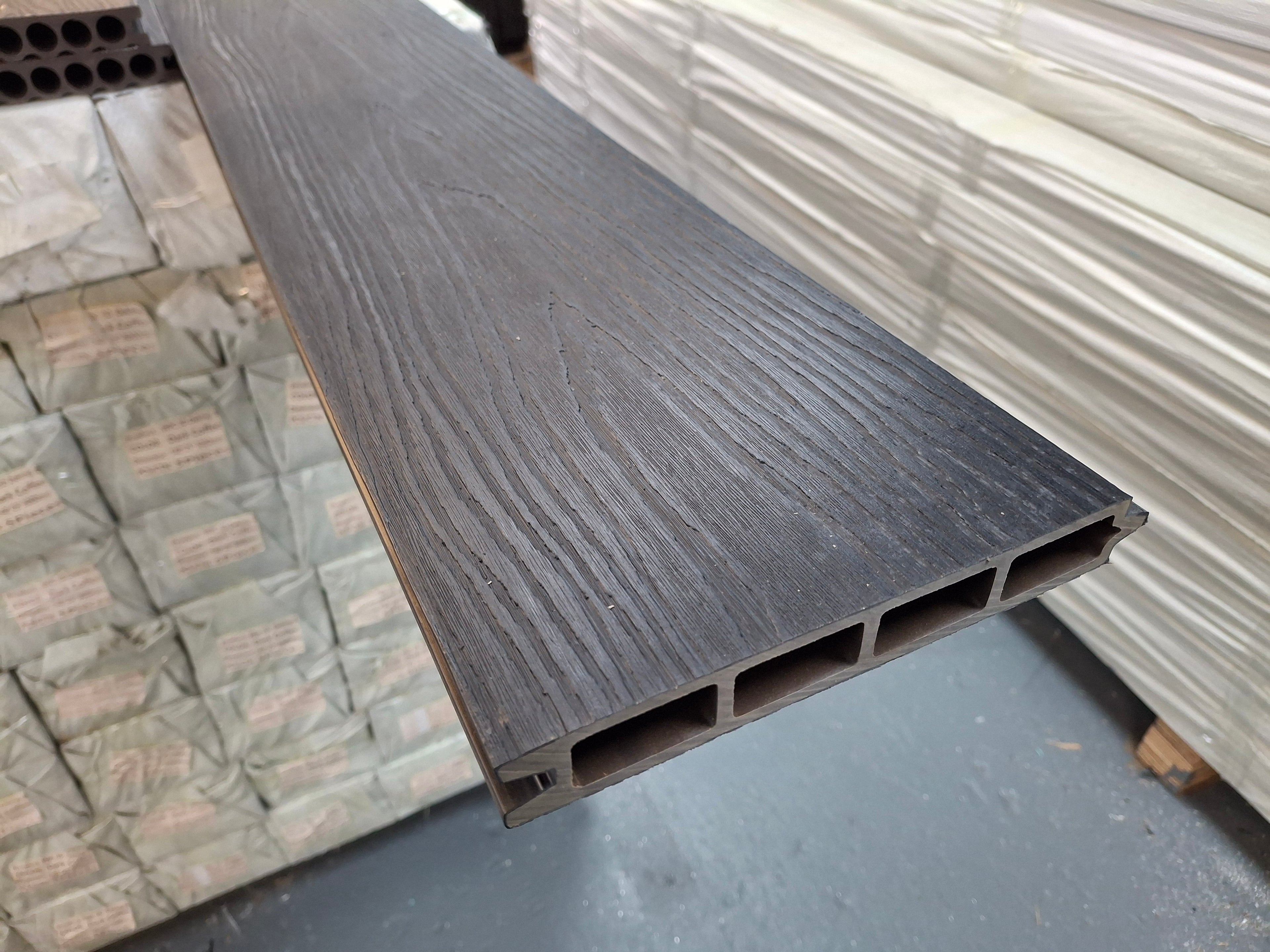 WPC Fence Panel – Black (183mm × 24.5mm × 1.76m)