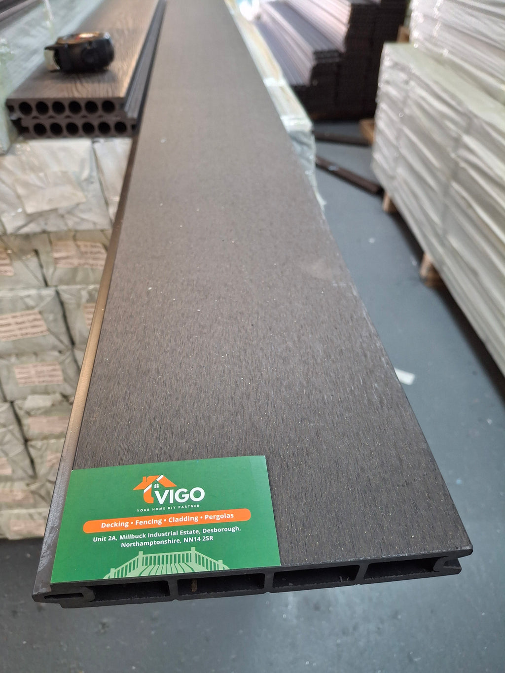WPC Fence Panel – Dark Grey (180mm × 25mm × 1.76m)
