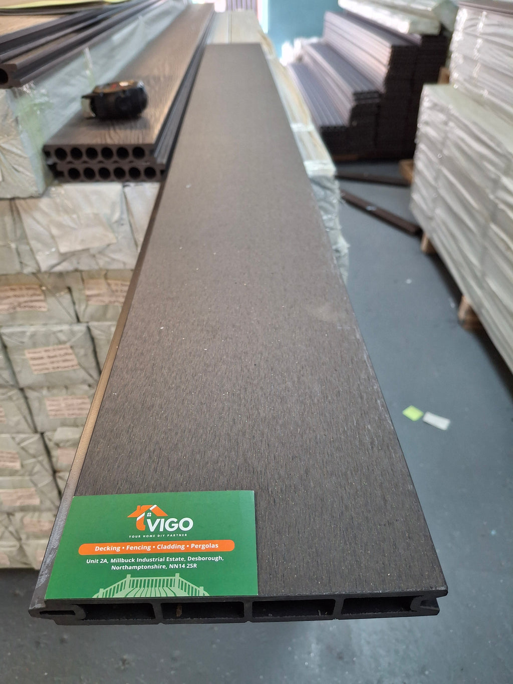 WPC Fence Panel – Dark Grey (180mm × 25mm × 1.76m)
