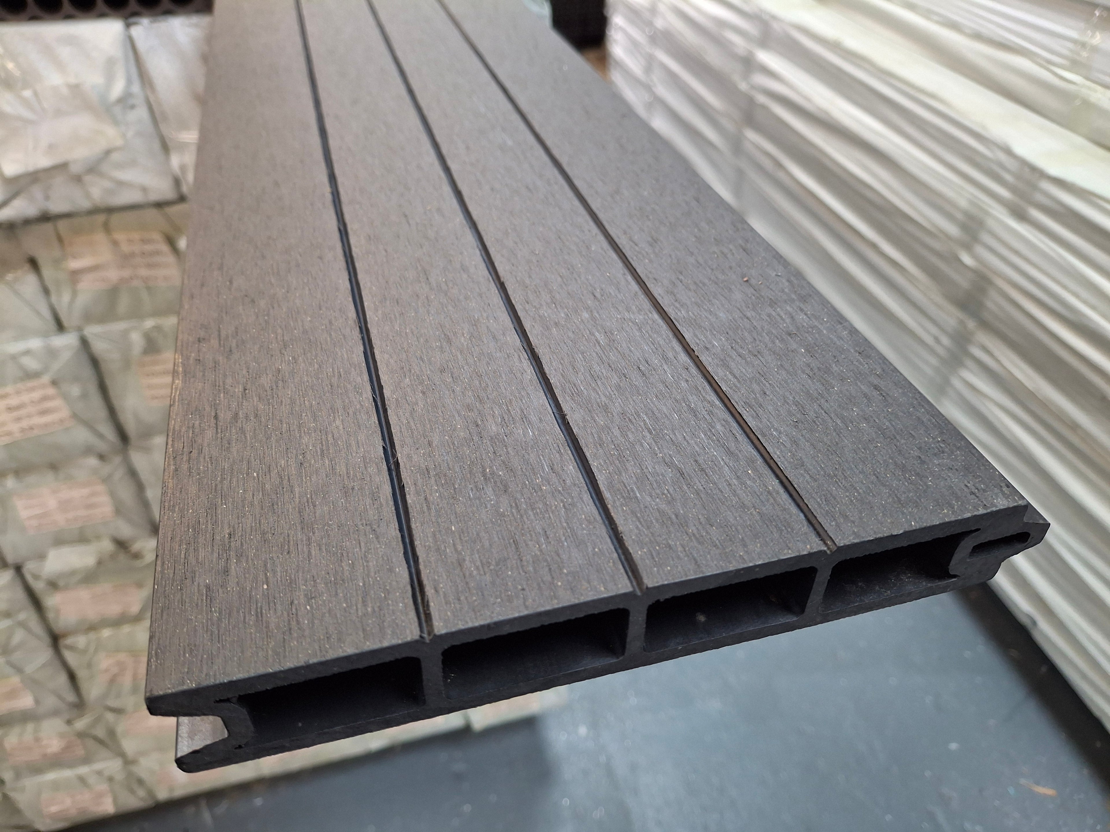 WPC Fence Panel – Dark Grey (180mm × 25mm × 1.76m)