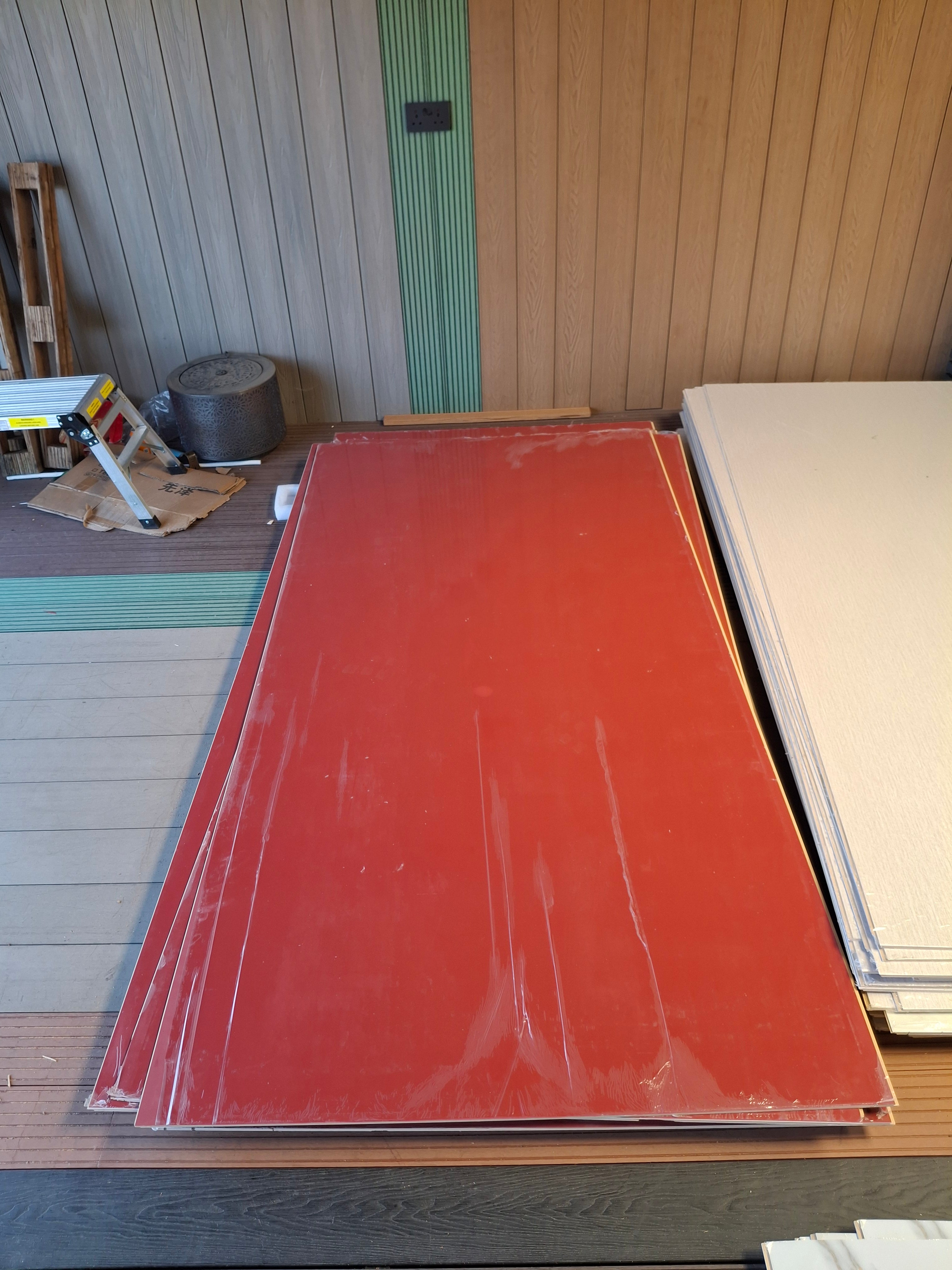 Terracotta Red Gloss Wall Panel – 2400mm x 1200mm
