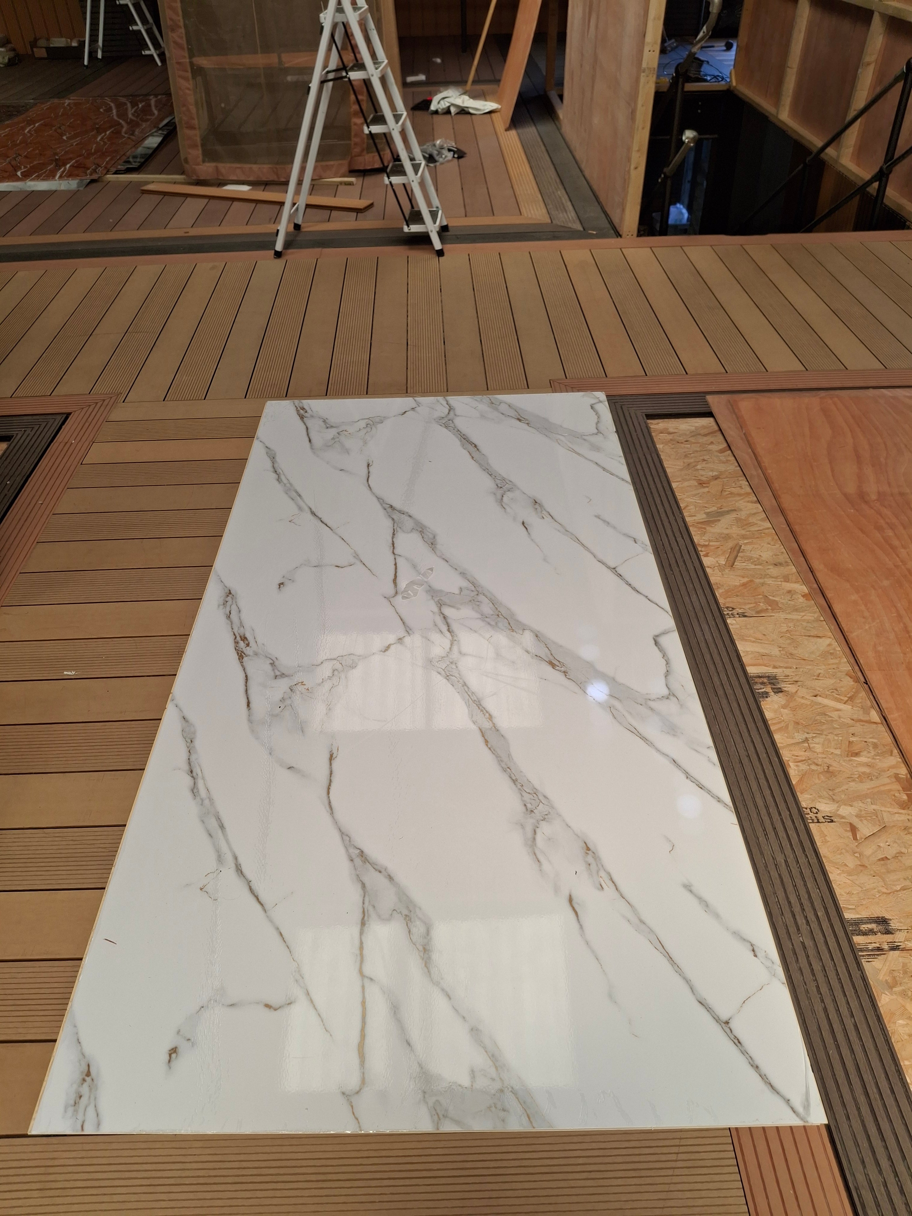 Calacatta Gold Marble Effect Wall Panel – 2400mm x 1200mm