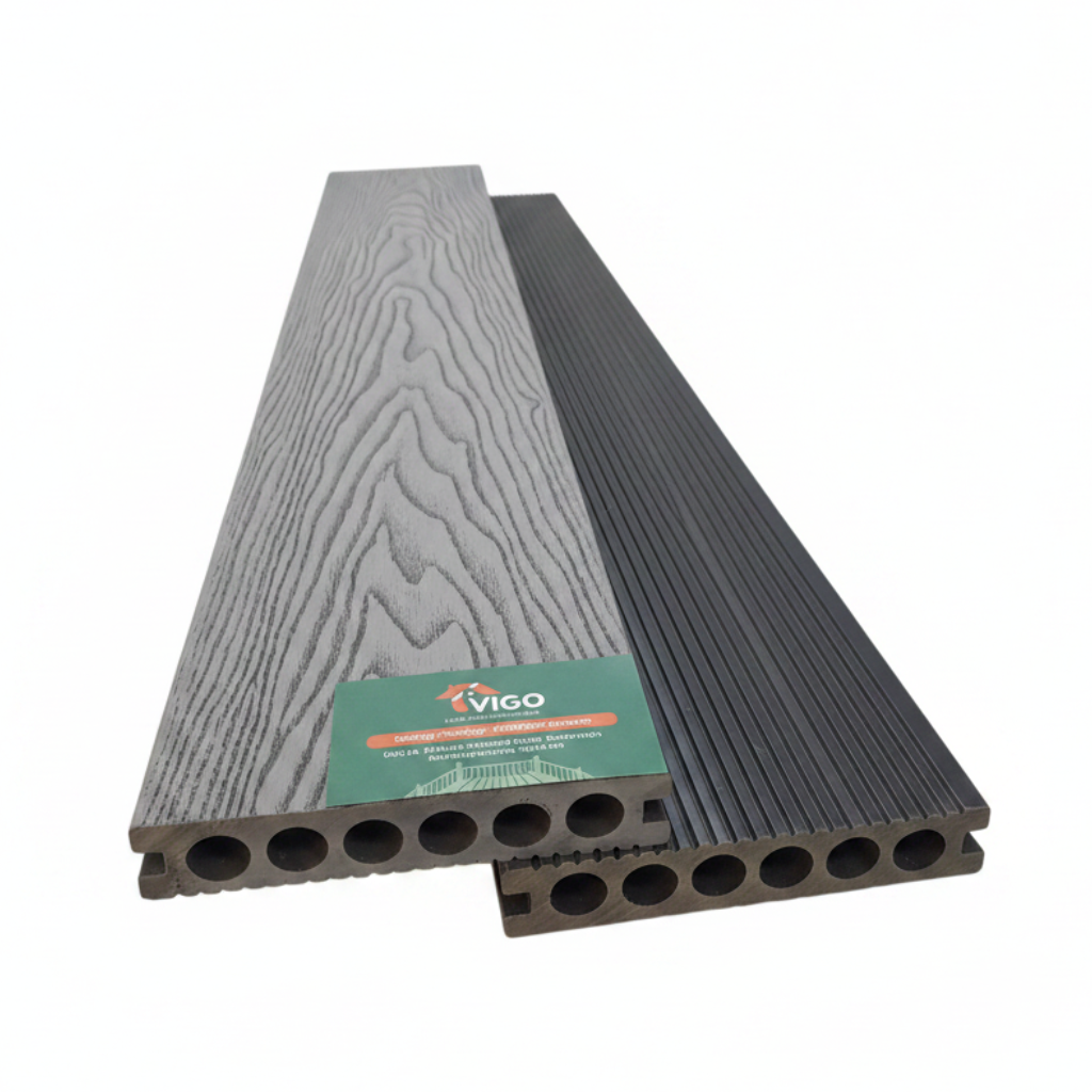 WPC Composite Decking Boards - Light Grey | 140mm x 25mm x 3m