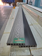 WPC Composite Decking Boards - Light Grey | 140mm x 25mm x 3m