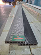 WPC Composite Decking Boards - Light Grey | 140mm x 25mm x 3m