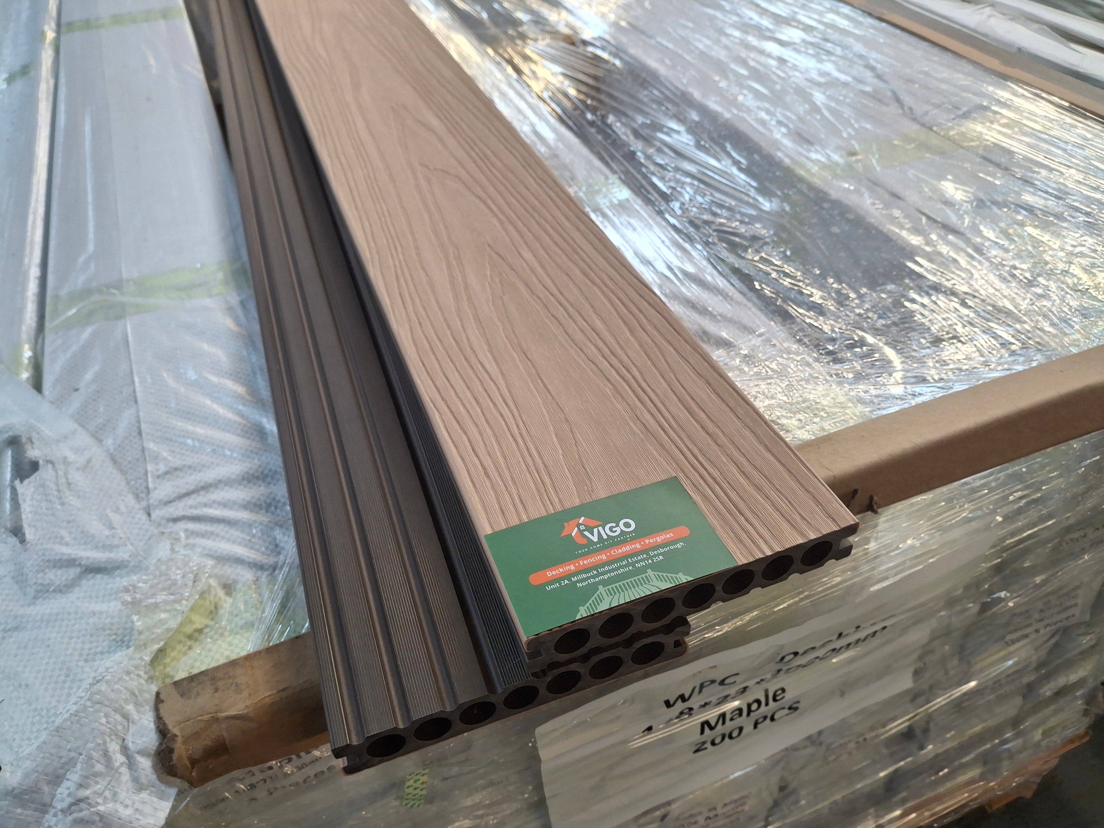 WPC Composite Decking Boards - Maple | 148mm x 23mm x 3m