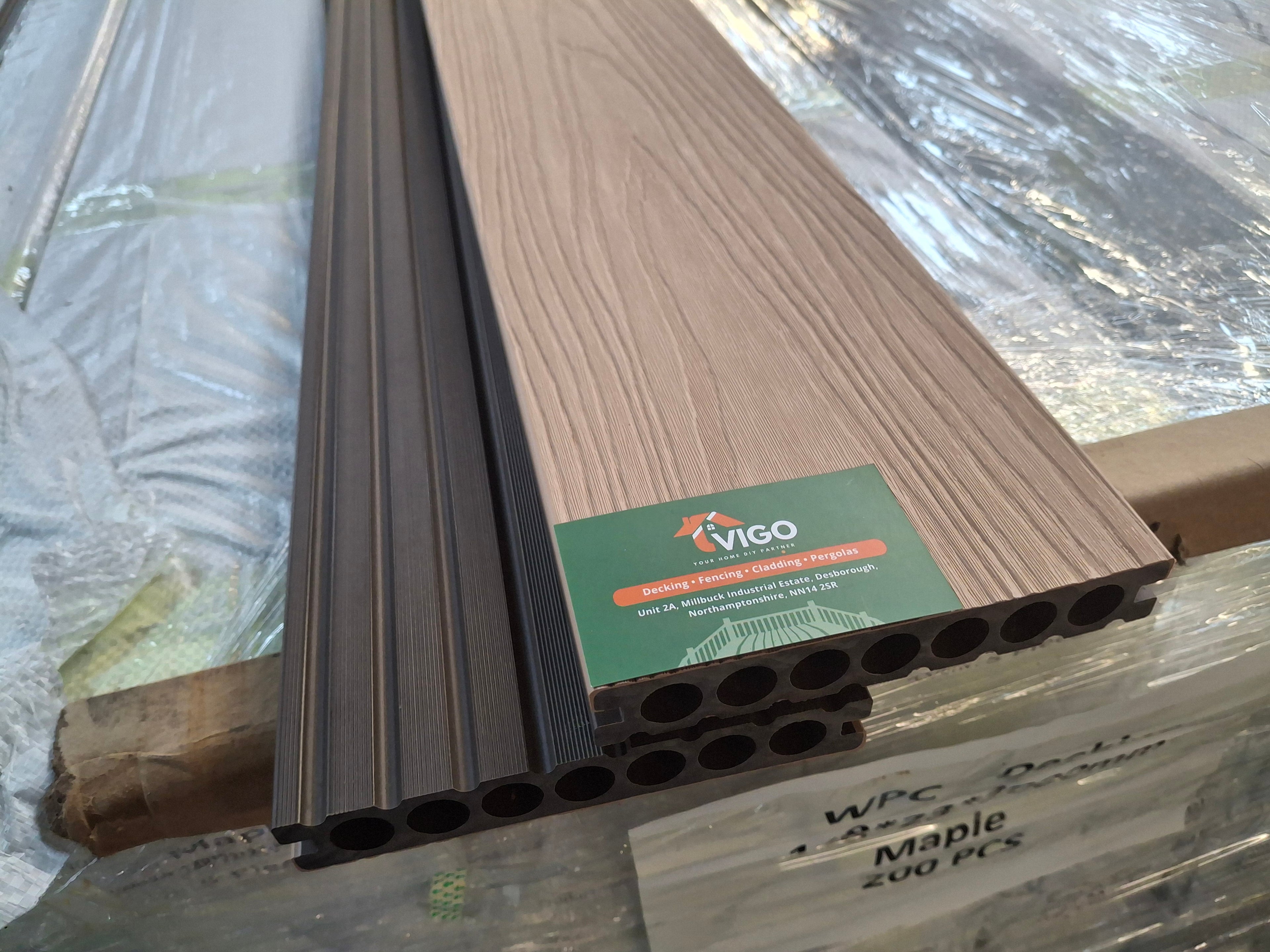 WPC Composite Decking Boards - Maple | 148mm x 23mm x 3m