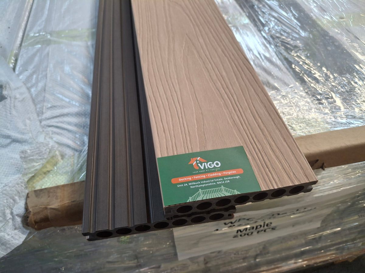 WPC Composite Decking Boards – Maple | 148mm x 23mm x 3m | Vigo Home