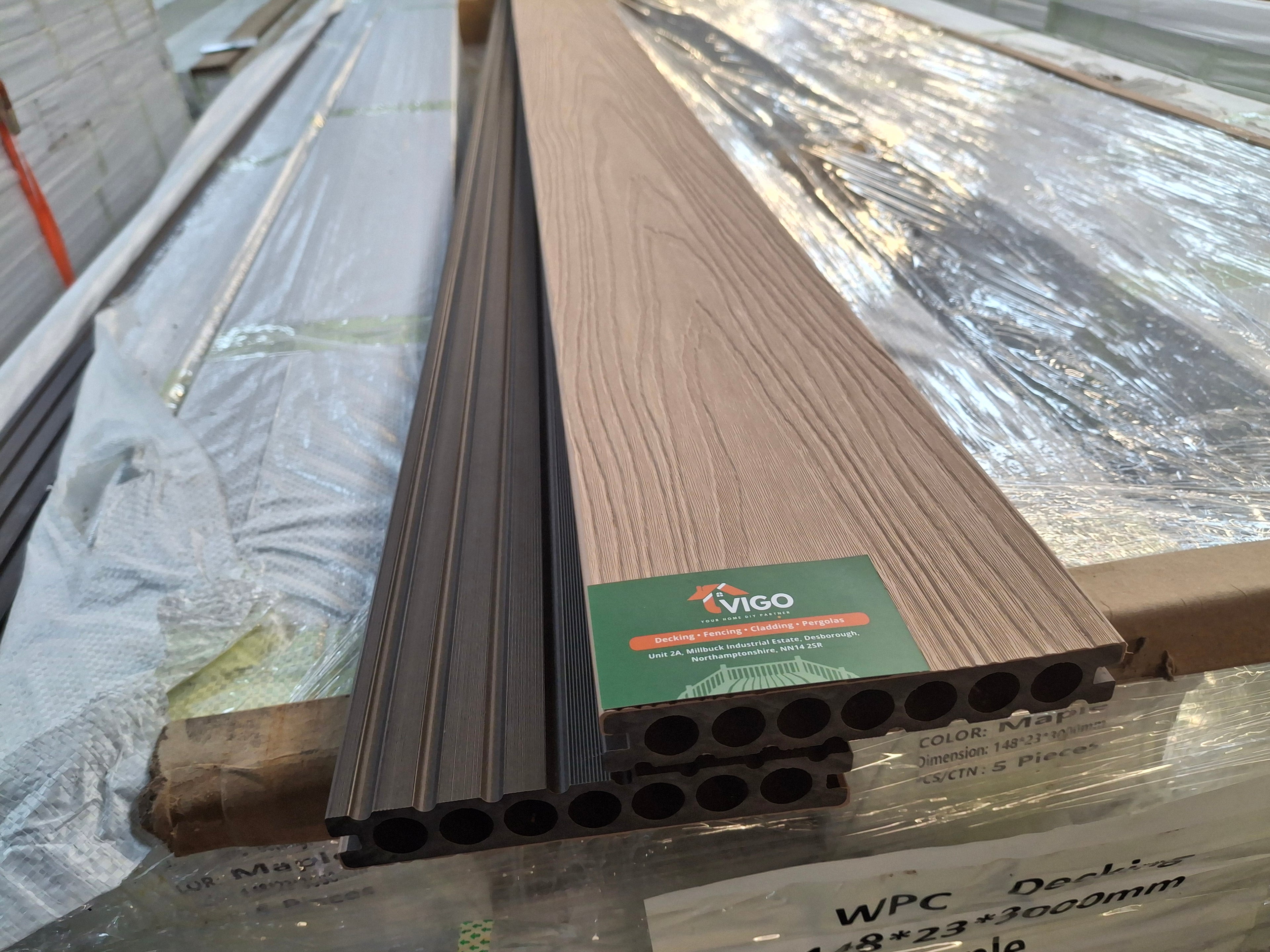 WPC Composite Decking Boards - Maple | 148mm x 23mm x 3m