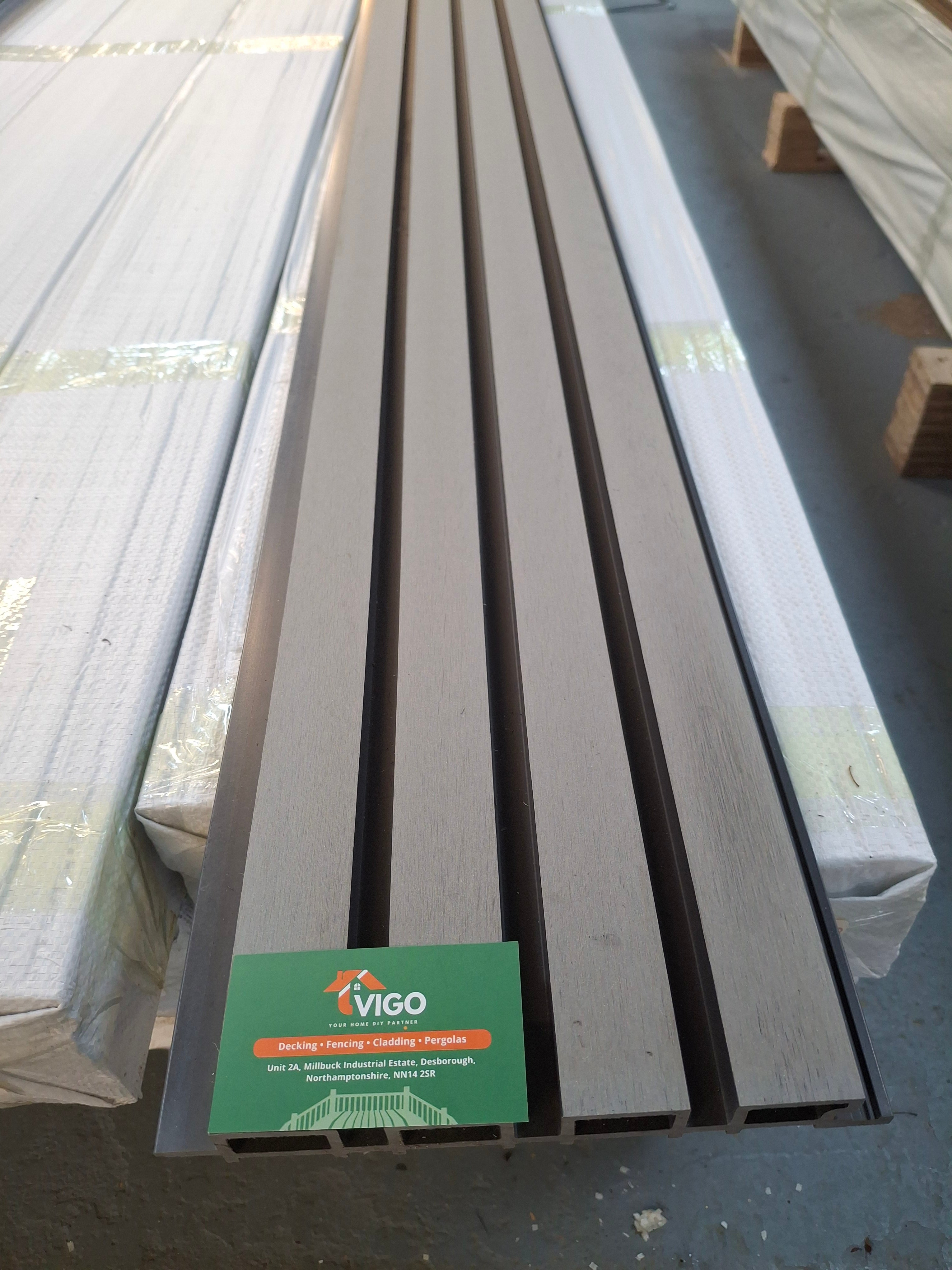 WPC Fluted Wall Cladding Panels – Light Grey | Gen 1 (219mm x 26mm x 2.9m)