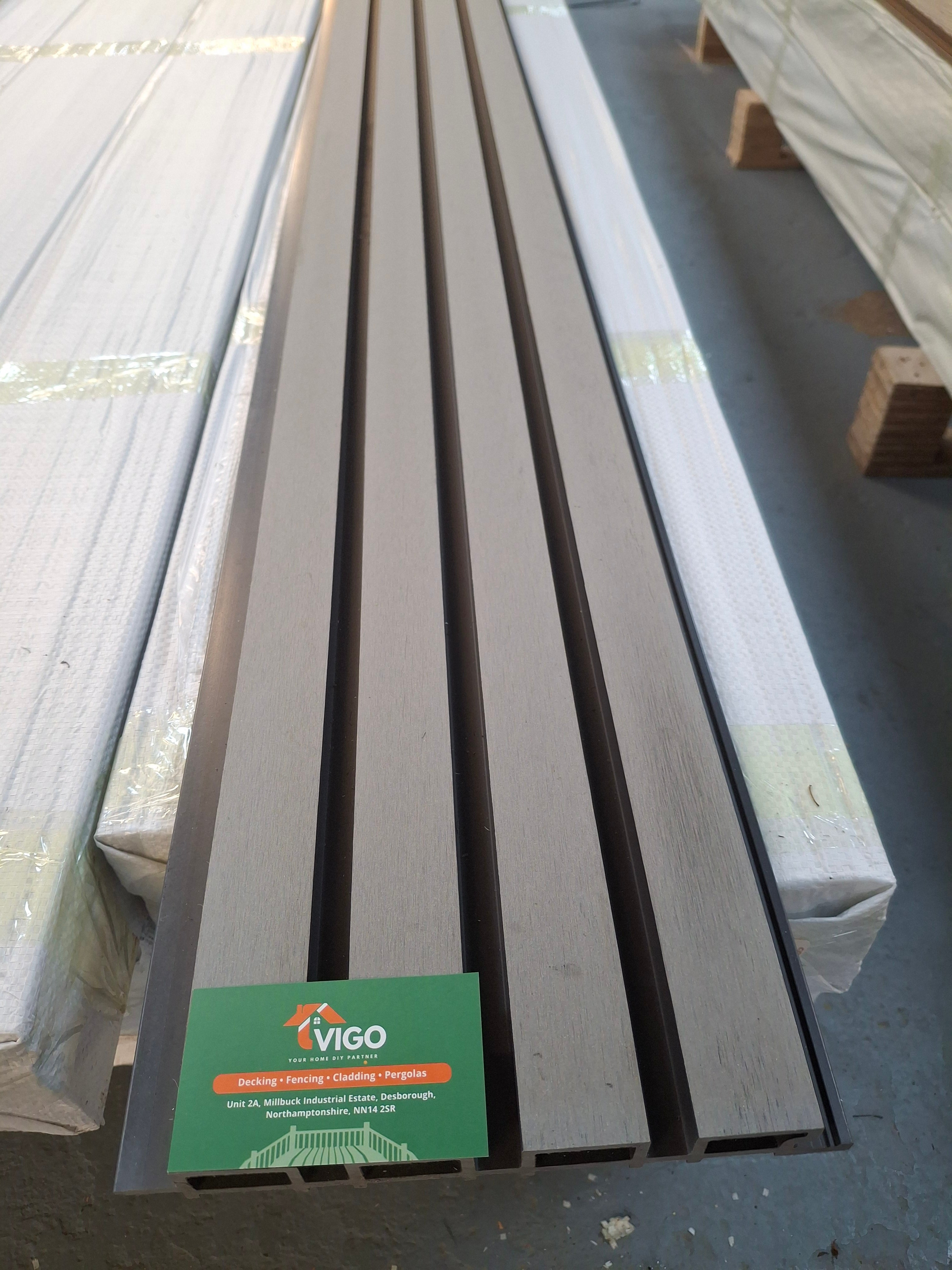 WPC Fluted Wall Cladding Panels – Light Grey | Gen 1 (219mm x 26mm x 2.9m)