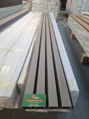 WPC Fluted Wall Cladding Panels – Light Grey | Gen 1 | 219mm x 26mm x 2.9m | Vigo Home