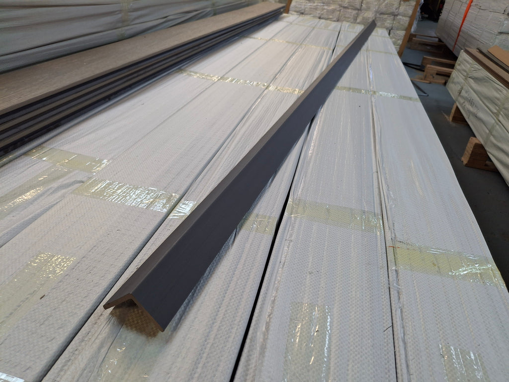 WPC Composite Decking L-Trim – Ash Grey | 3.0m Edge Trim