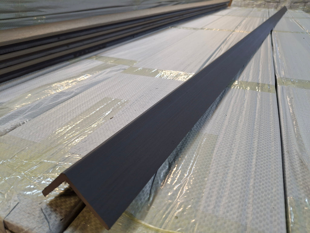 WPC Composite Decking L-Trim – Ash Grey | 3.0m Edge Trim
