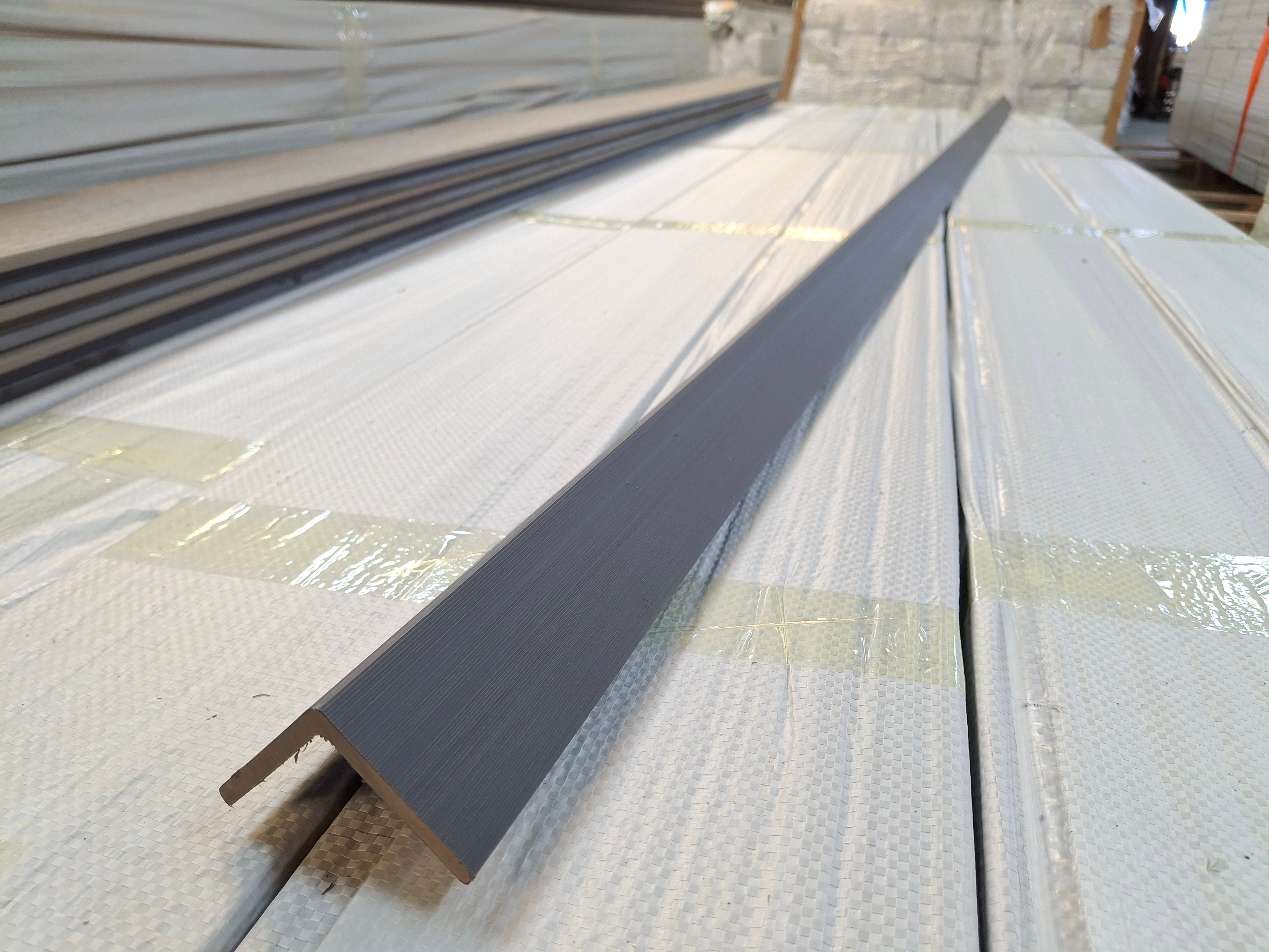 WPC Composite Decking L-Trim – Ash Grey | 3.0m Edge Trim