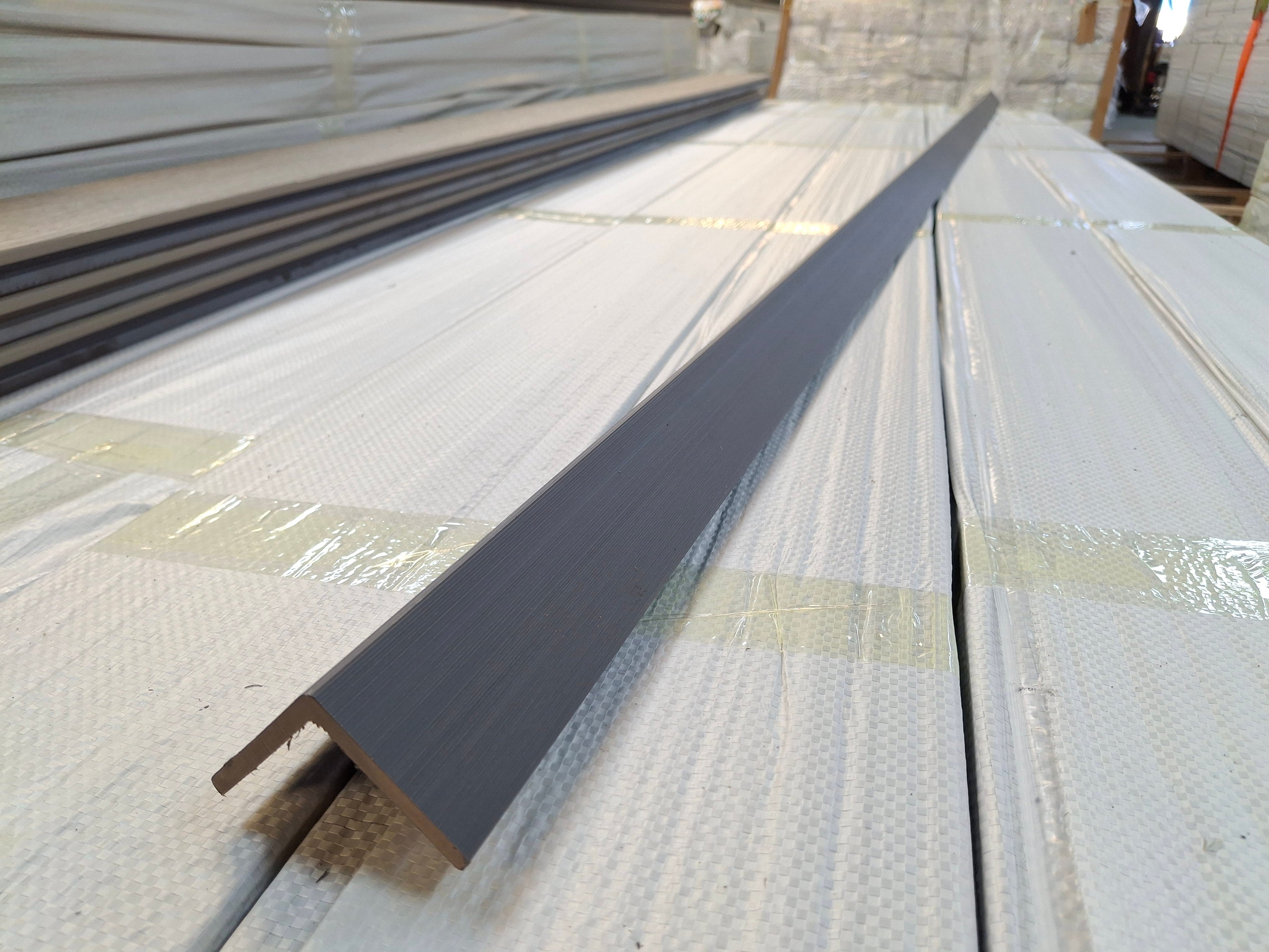 WPC Composite Decking L-Trim – Ash Grey | 3.0m Edge Trim