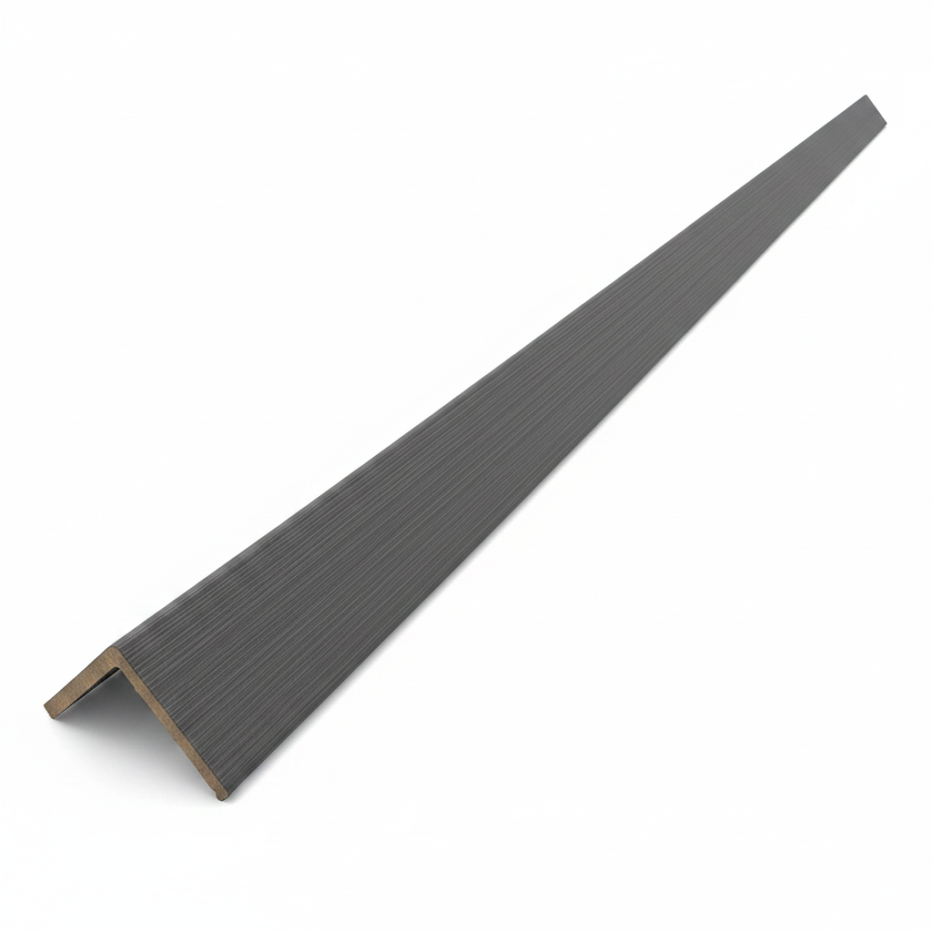 WPC Composite Decking L-Trim – Gloss Black (3.0m)