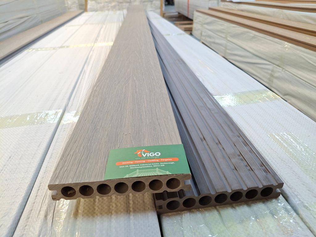 WPC Composite Decking Boards – Ancient Wood | Gen 2 (148mm x 23mm x 3m)