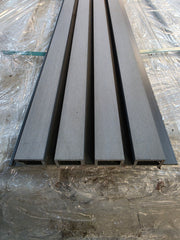 WPC Fluted Wall Cladding Panels – Grey | Gen 1 | Black Shadow Gaps | 219mm x 26mm x 2.9m