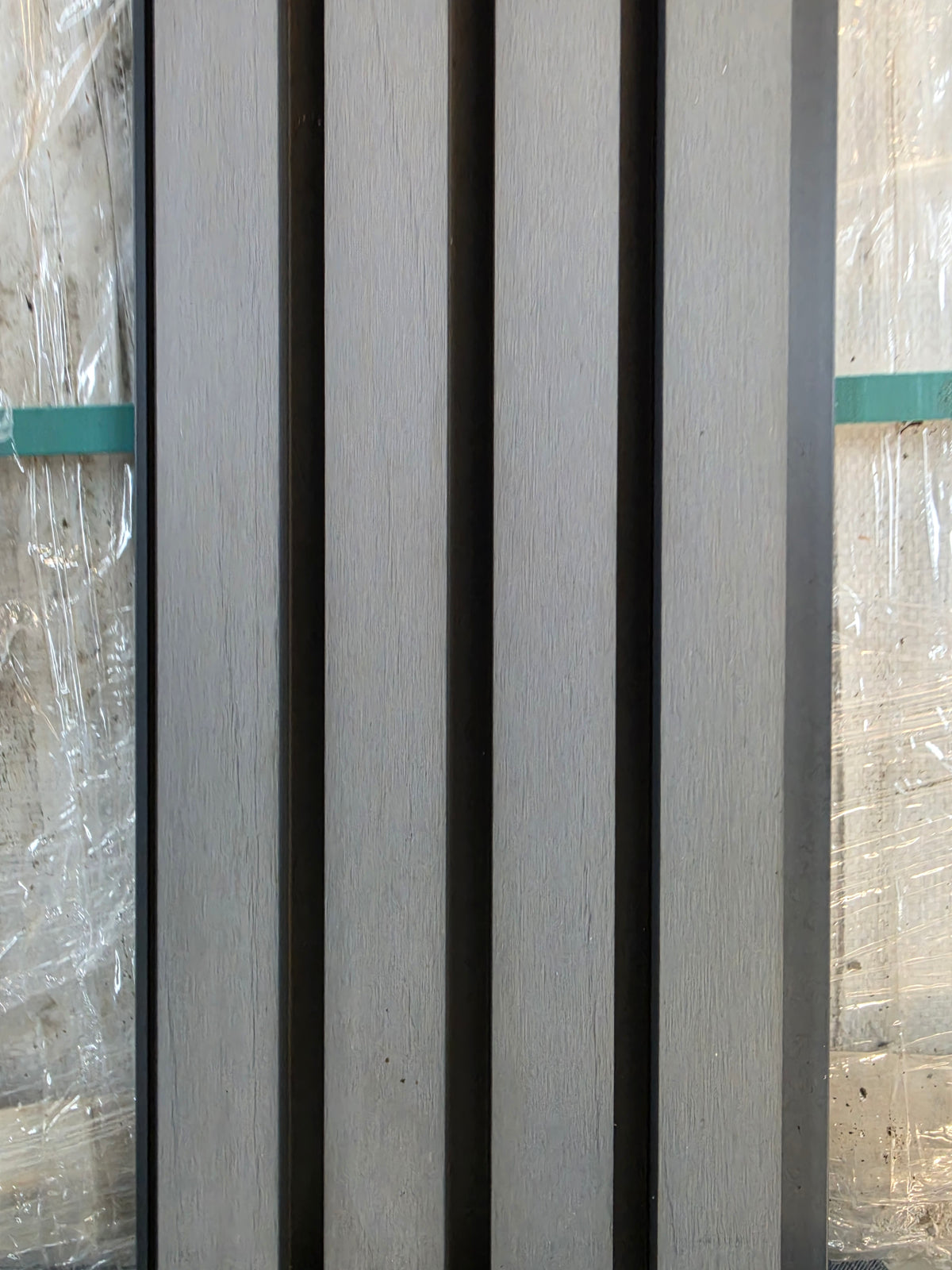 WPC Fluted Wall Cladding Panels – Grey | Gen 1 | Black Shadow Gaps | 219mm x 26mm x 2.9m