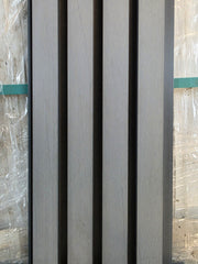 WPC Fluted Wall Cladding Panels – Grey | Gen 1 | Black Shadow Gaps | 219mm x 26mm x 2.9m