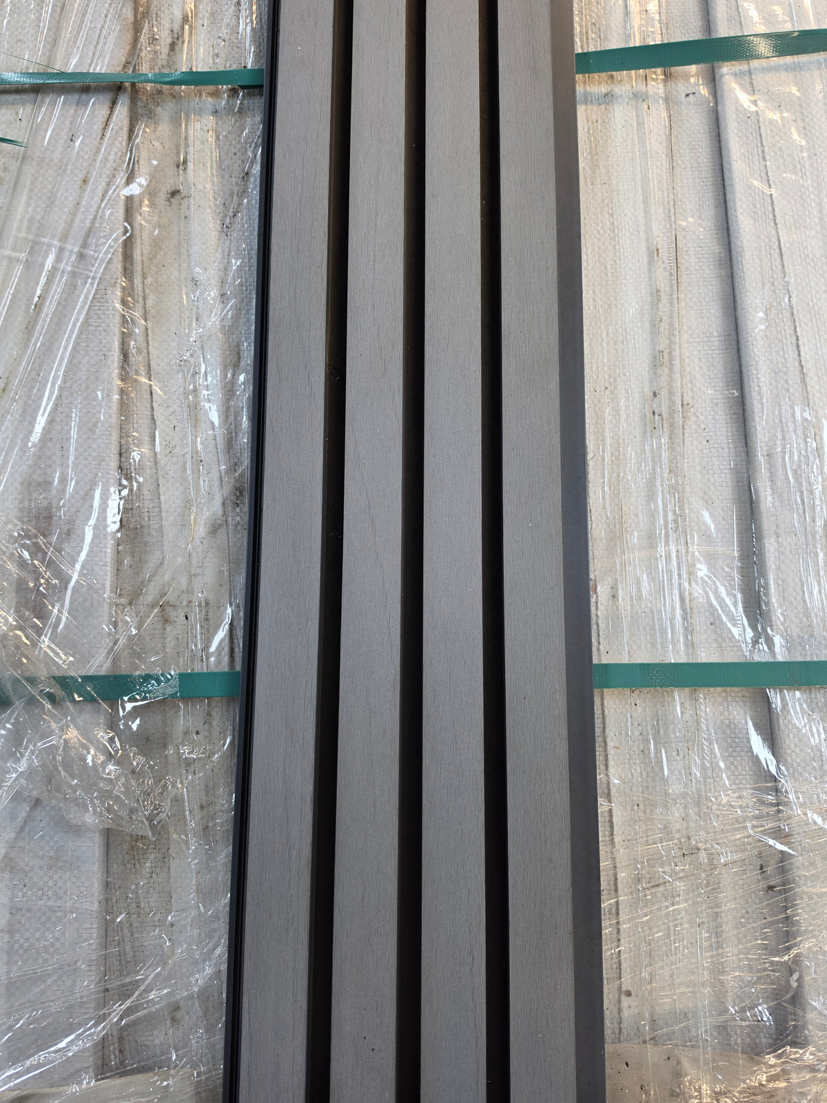 WPC Fluted Wall Cladding Panels – Grey | Gen 1 | Black Shadow Gaps | 219mm x 26mm x 2.9m