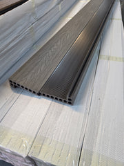 WPC Composite Decking Step/Bullnose Edging Board – Ash Grey | 140mm x 25mm x 3m