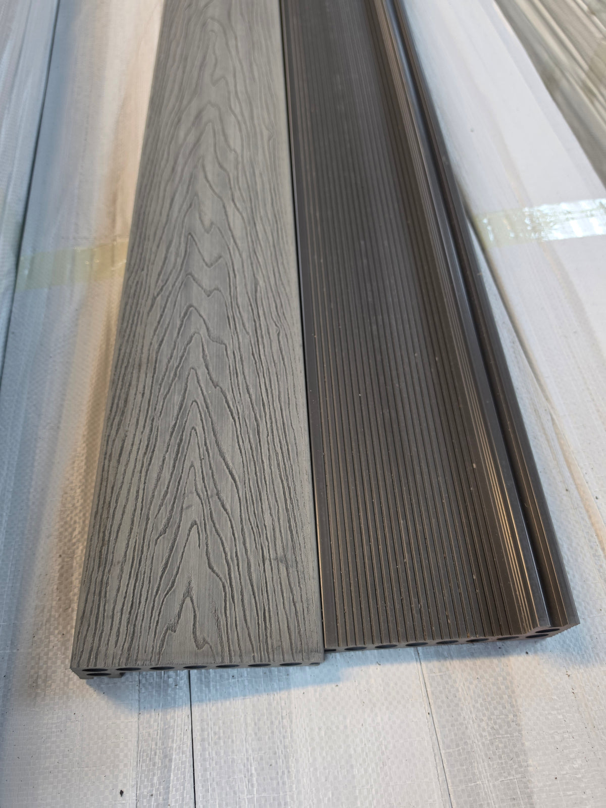 WPC Composite Decking Step/Bullnose Edging Board – Ash Grey | 140mm x 25mm x 3m