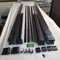 183 × 25 mm Co-Extruded Composite Fence Board Set – 10-Board or 9 + 2 Slatted Pack, With or Without Posts
