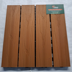 300 × 300 × 20 mm DIY Interlocking WPC Deck Tile – 3D Wood‑Grain Face