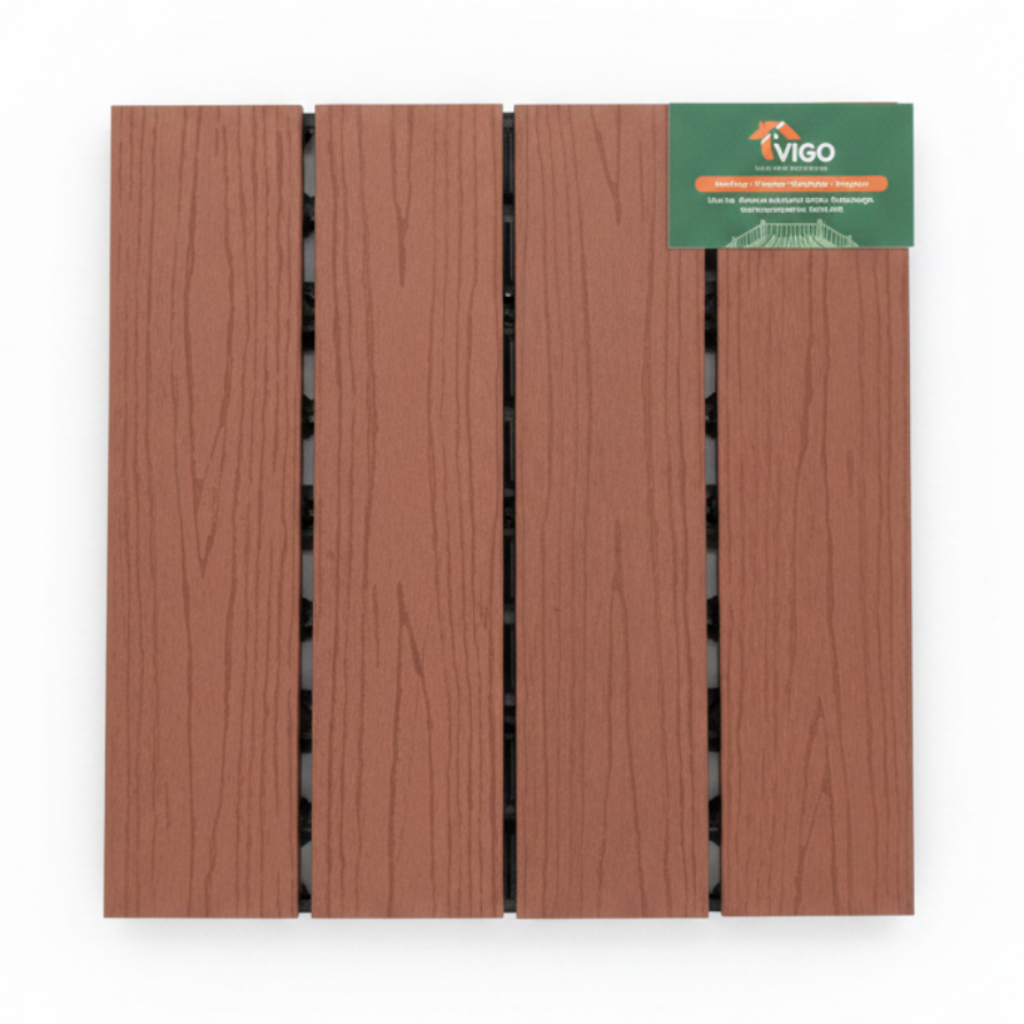 Rosewood DIY Interlocking WPC Deck Tiles | 300mm x 300mm x 20mm