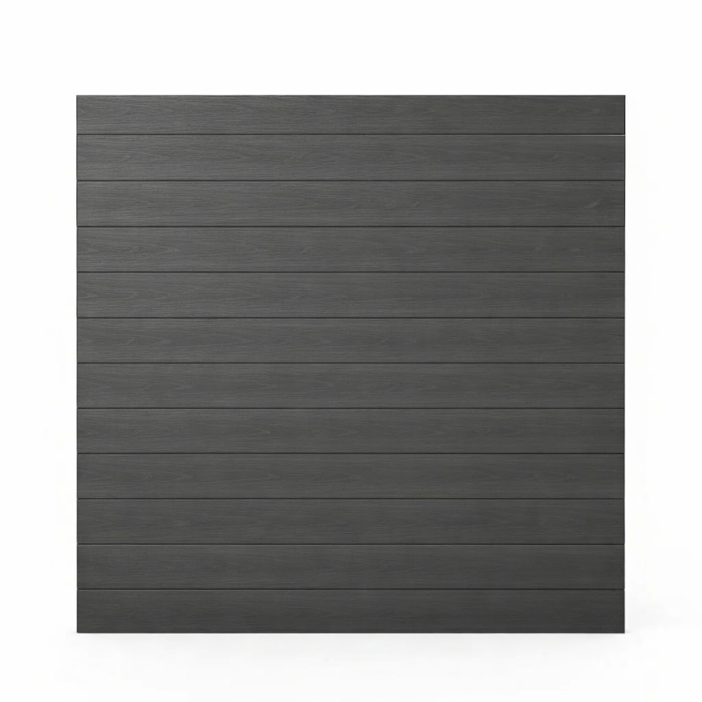 WPC Composite Fence Panel Half-Set – Black (156mm × 22.5mm × 1.76m)
