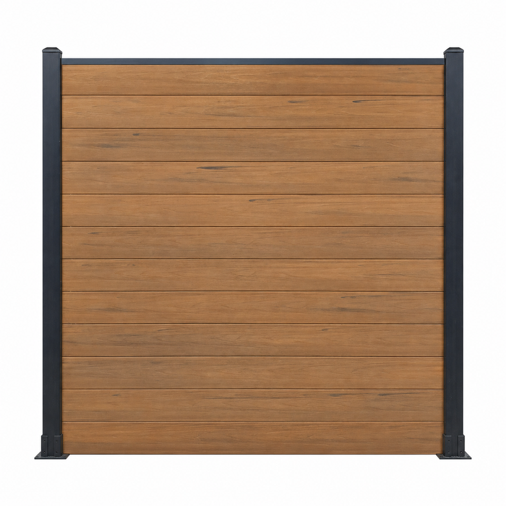 WPC Fence Panel Gen 2 – Teak (156mm × 22.5mm × 1.76m)