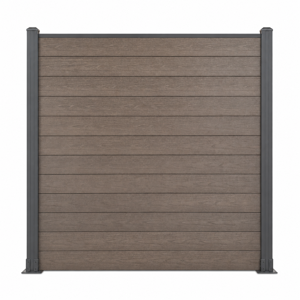 WPC Fence Panel Gen 2 – Dark Coffee (156mm × 22.5mm × 1.76m)